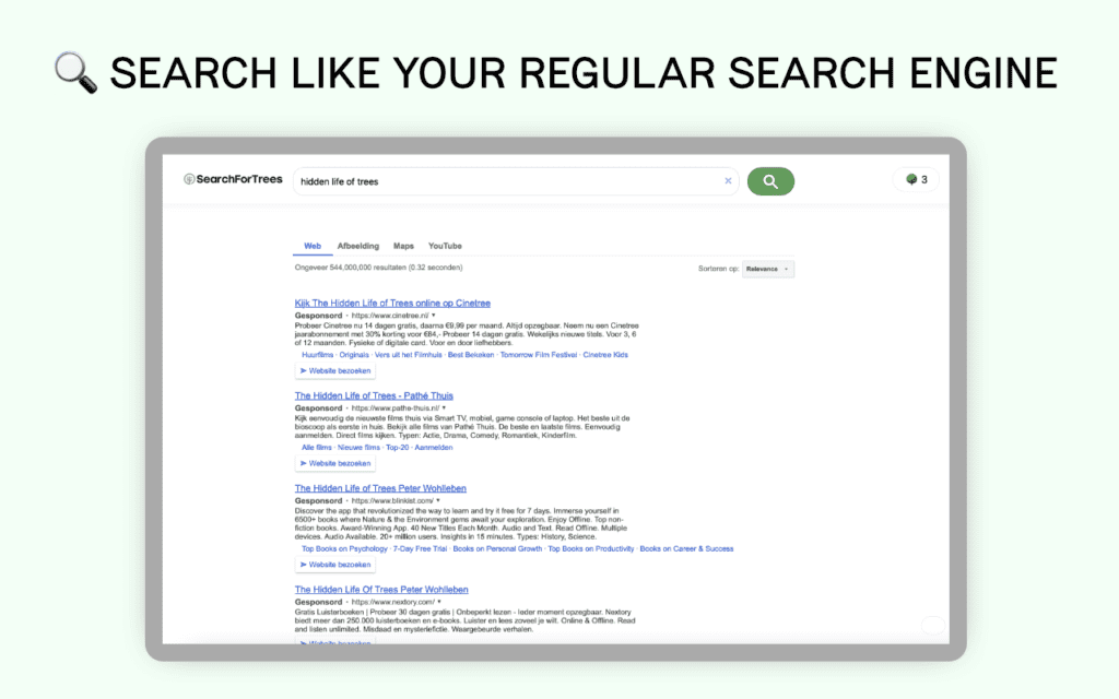 Zoek zoals je huidige zoekmachine